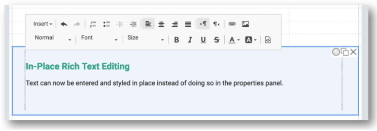 In-Place Text Editing in Design Domino Volt 1.0.4